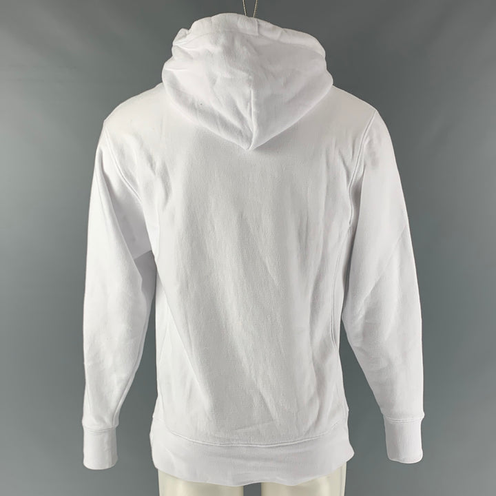 ROWING BLAZERS Taille M Sweat-shirt à capuche en coton graphique blanc