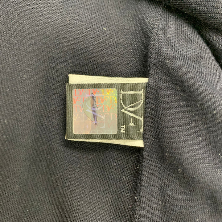 DIANE VON FURSTENBERG Size 0 Navy Rayon Blend 3/4 Sleeves Dress