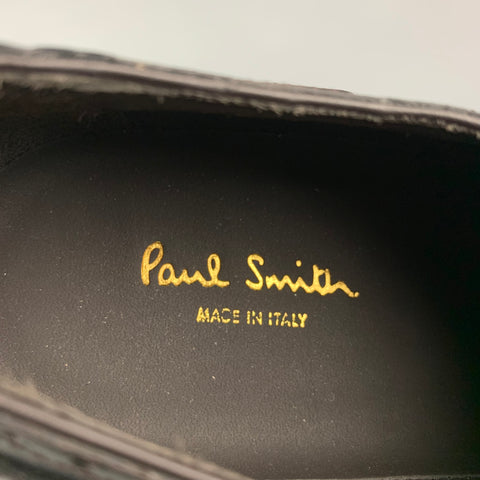 PAUL SMITH Size 9 Brown Perforated Leather Cap Toe Lace Up Shoes