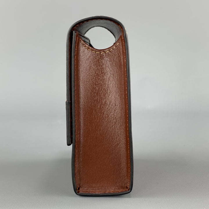 GOLDPFEIL Tan Brown Leather Magnetic Flap Case