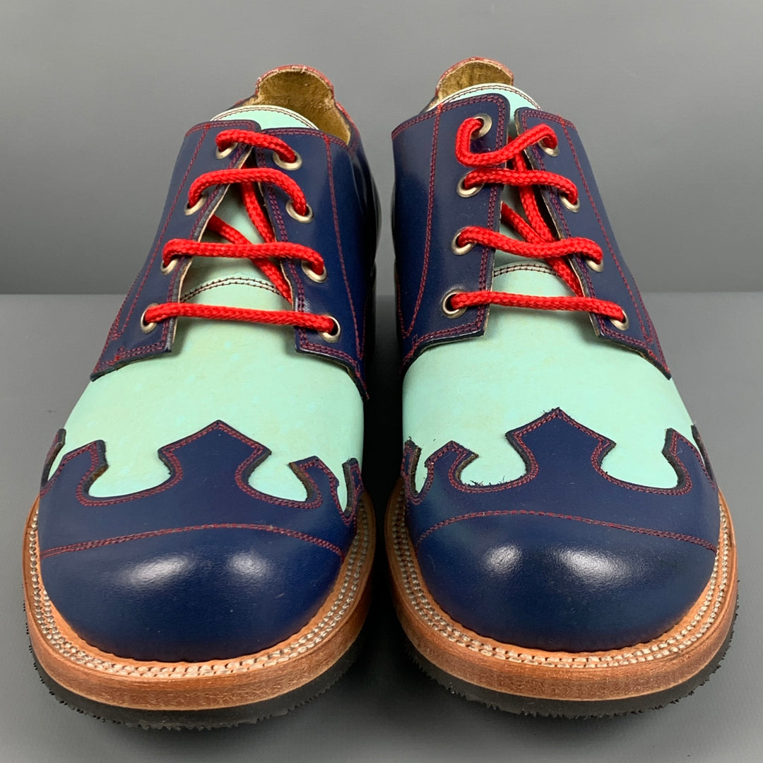 JOHN FLUEVOG Size 10 Blue Navy Leather Lace Up Shoes