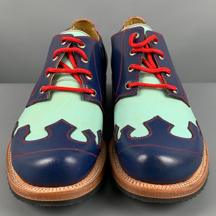 JOHN FLUEVOG Size 10 Blue Navy Leather Lace Up Shoes