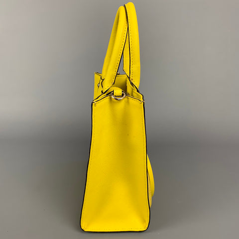 REBECCA MINKOFF Yellow Coated Canvas Shoulder Mini Bag