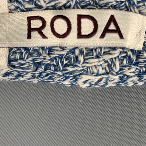 RODA Blue White Knitted Cotton Tie