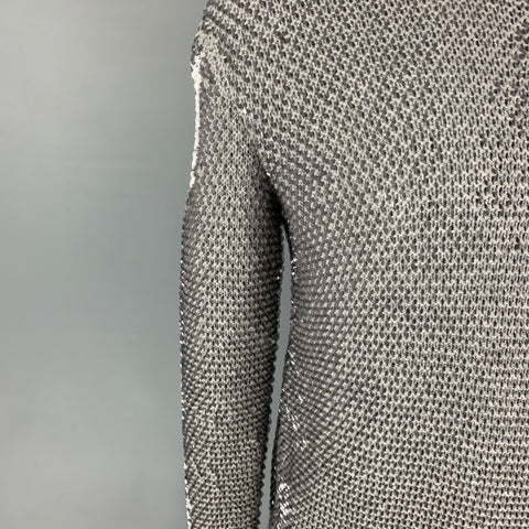 MCQ by ALEXANDER MCQUEEN Size S Grey Sequined Wool Crew-Neck Pullover