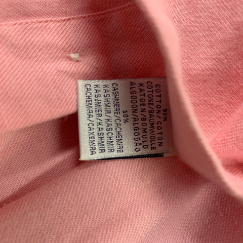 RALPH LAUREN Size L Pink Cotton & Cashmere Long Sleeve Shirt