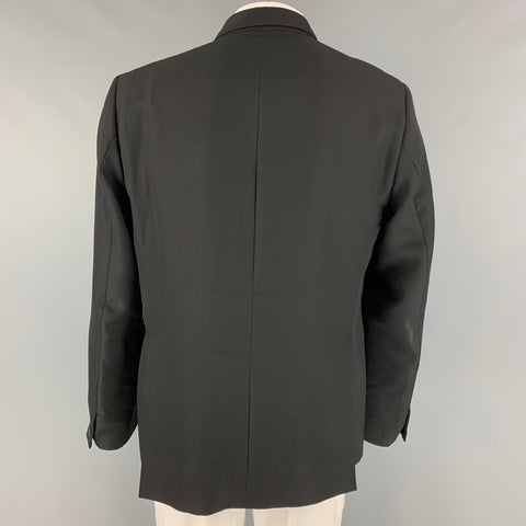 OUR LEGACY Manteau de sport à revers cranté en laine vierge noire taille 44