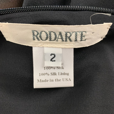 RODARTE Size 2 Multi-Color Silk Abstract Sleeveless Dress