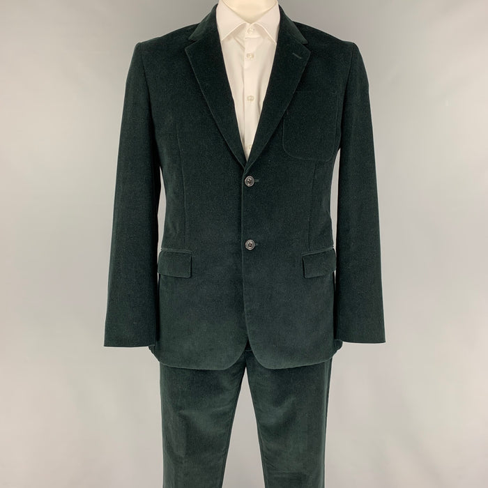 MARC JACOBS Talla 42 Traje de solapa de muesca de algodón de pana negro