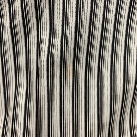 GUCCI Size L White Black Stripe Long Sleeve Shirt