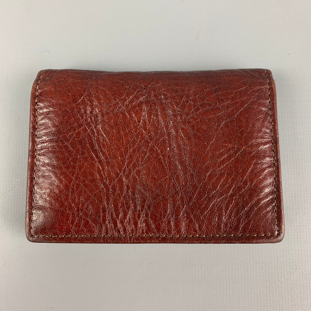 SCULLY Brown Textured Leather Bi-Fold Wallet