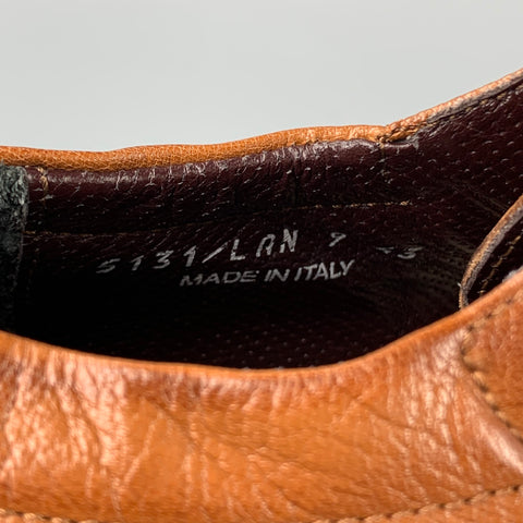 PAUL SMITH Size 9 Tan Suede Square Toe Lace Up Shoes