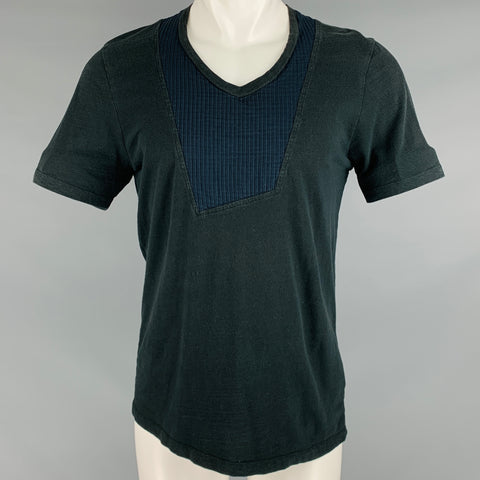 NEIL BARRETT Taille M Gris Marine Tissus Mixtes Coton T-shirt Col V