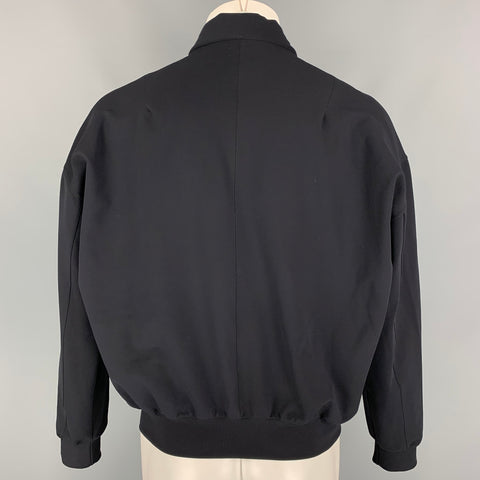 CALVIN KLEIN COLLECTION Size M Black Zip Up Bomber Jacket