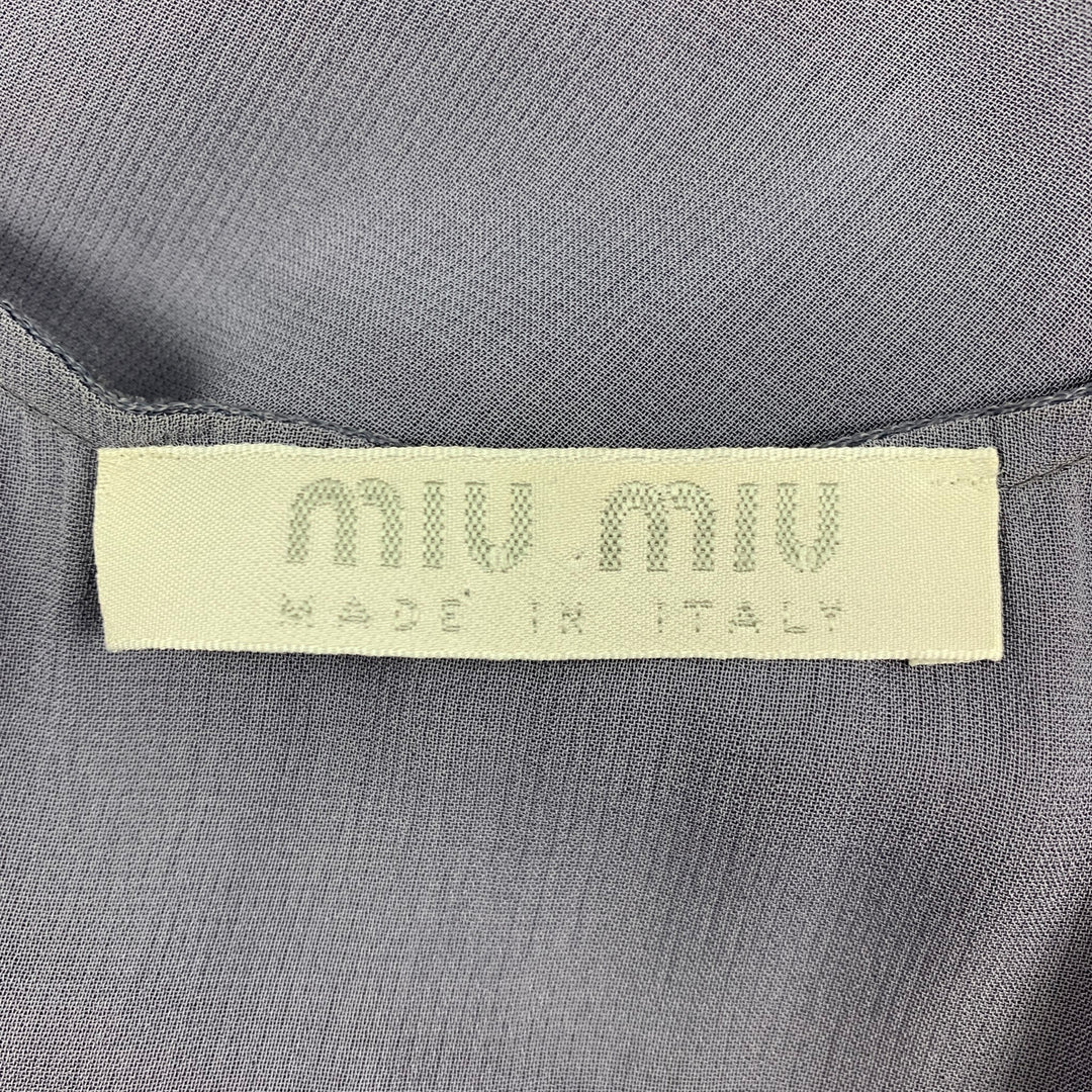 MIU MIU Vestido lencero de rayón lila talla S