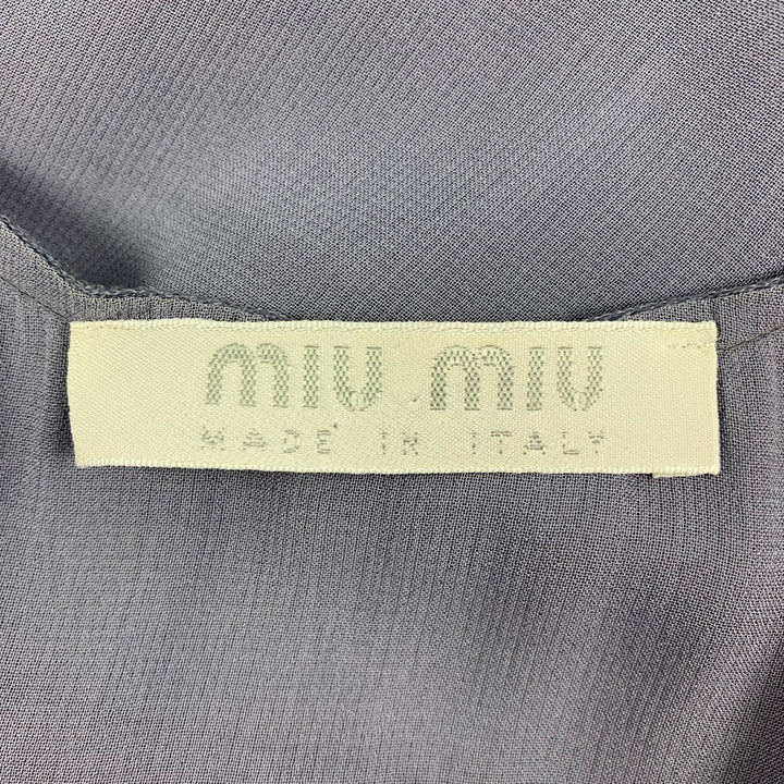MIU MIU Vestido lencero de rayón lila talla S