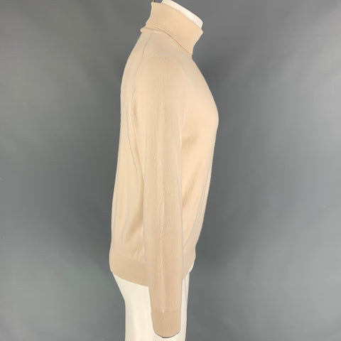 BRUNELLO CUCINELLI Size M Cream Cashmere Turtleneck Pullover