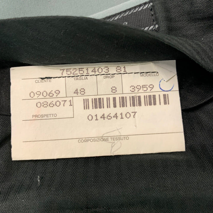 PRADA Talla 32 Pantalón de vestir con parte delantera plana de mezcla de poliéster gris