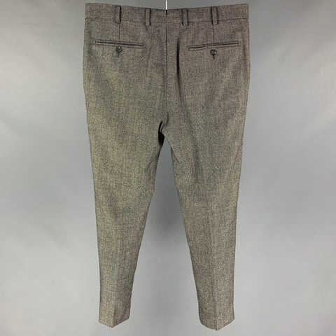 SUITSUPPLY Size 32 Black White Nailhead Wool Zip Fly Dress Pants