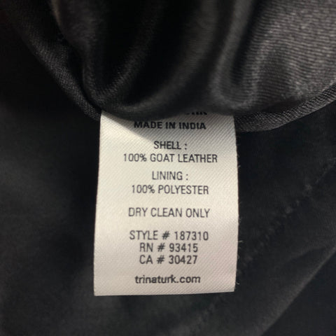 TRINA TURK Size 4 Black Suede Sleeveless Dress