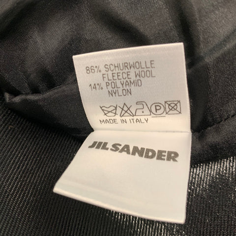 JIL SANDER Size 10 Black Wool  Nylon Shiny Sleeveless Dress