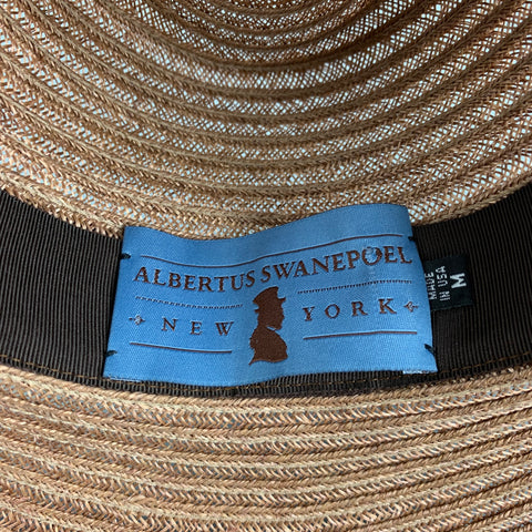 ALBERTUS SWANEPOEL Size M Brown Woven Fedora Hat