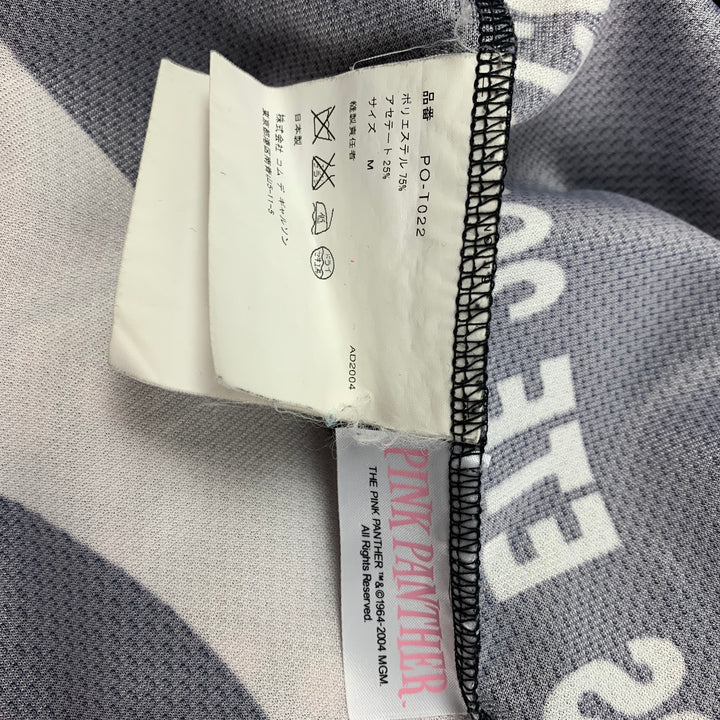 COMME des GARCONS HOMME PLUS SS 2005 Size M Pink Black Pink Panther Logo Polyester / Acetate T-shirt