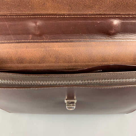 RALPH LAUREN Brown Bifold Leather Briefcase