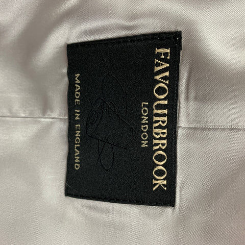 FAVOURBROOK Size 46 Lavender Embroidery Silk Buttoned Vest