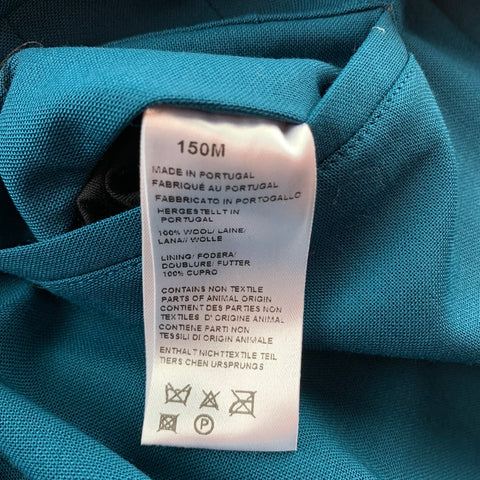 PAUL SMITH Size 30 Teal Wool Cuffed Dress Pants