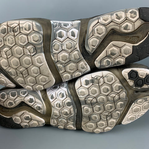 NIKE Size 10 Grey Black Marbled TPU Split Toe ACG Free Rift Sandals