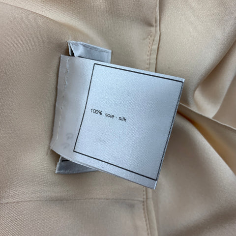 CHANEL AI098 03A Size 4 Champagne Silk Layered Skirt