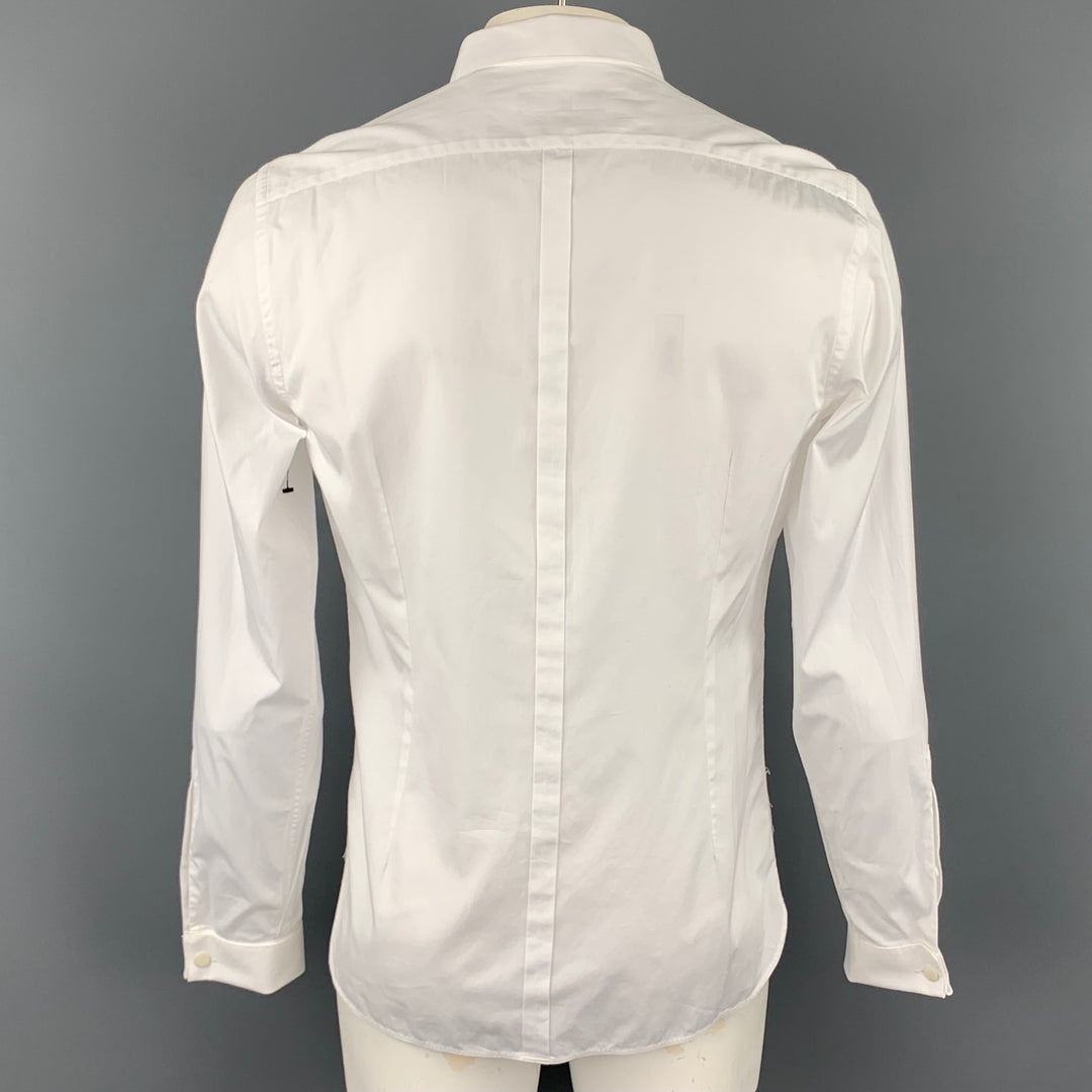 BURBERRY PRORSUM Size L White Cotton French Cuff Long Sleeve Shirt