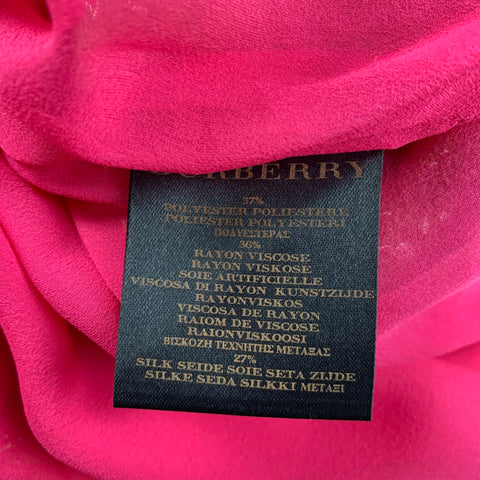 BURBERRY PRORSUM Taille 4 Jupe plissée scintillante en soie polyester métallisé rose