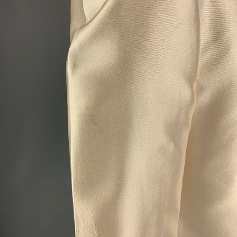 DOLCE & GABBANA Size 44 Regular Beige Black Silk Blend Sport Coat
