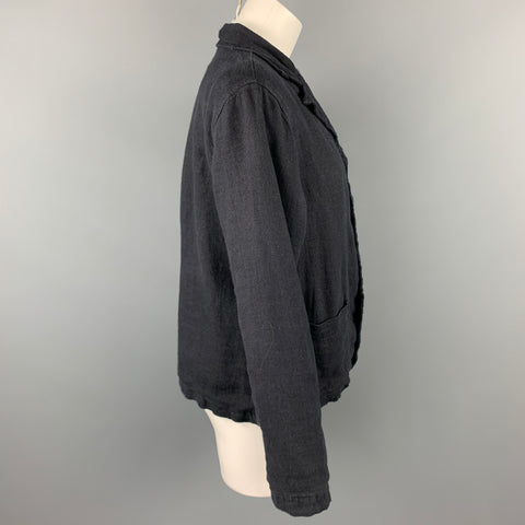 CP SHADES Taille S Veste à revers cranté en laine/lin beige