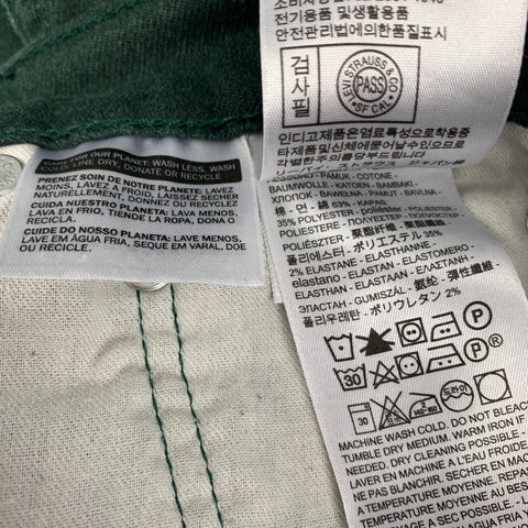 LEVI Taille 31 Pantalon décontracté en coton vert