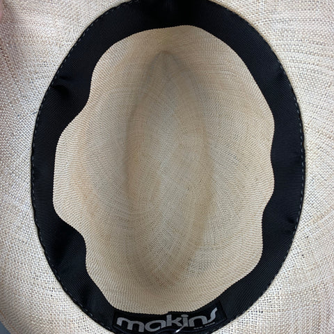 Vintage MAKINS Natural Woven Straw Hat
