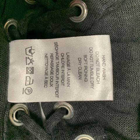 IRO Avys Size XS Black Solid Linen Sleeveless Tank Top