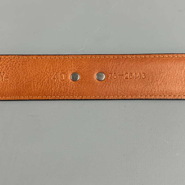 JOHNSTON & MURPHY Size 40 Brown Embossed Leather Belt