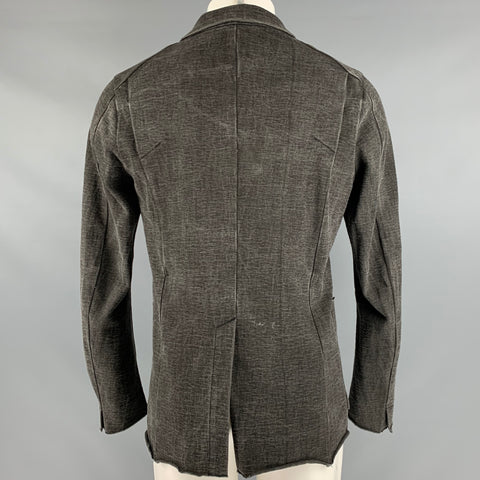 THE VIRIDI-ANNE Size M Grey Cotton Single Breasted Jacket