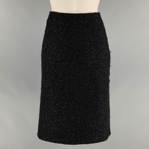 GUNEX Talla 8 Falda acampanada negra brillante