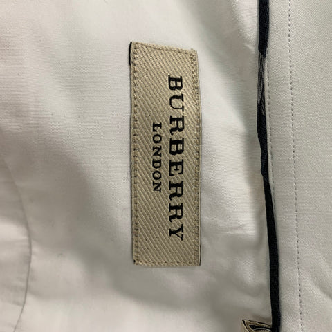 BURBERRY LONDON Size XL White Cotton Button Up Long Sleeve Shirt