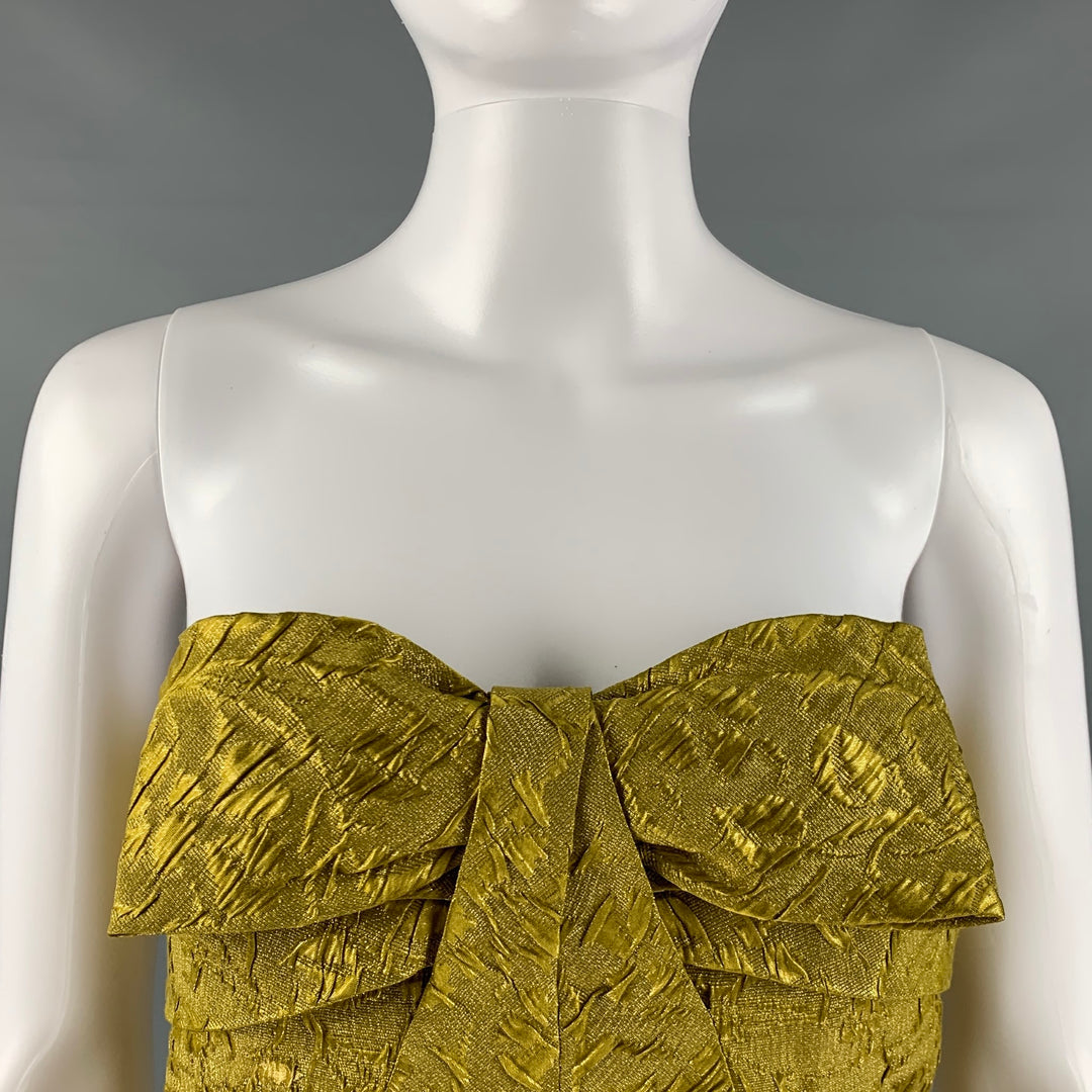 MICHAEL KORS COLLECTION Size 4 Gold Silk Blend Metallic Strapless Dress –  Sui Generis Designer Consignment