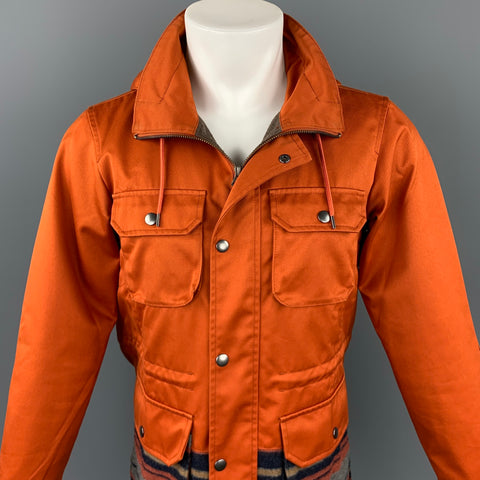 OPENING CEREMONY Size S Orange Mixed Fabrics Cotton / Wool Hooded Jacket
