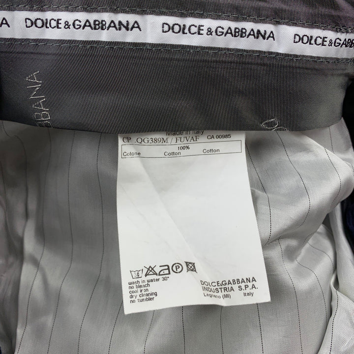 DOLCE & GABBANA Size 36 Navy Textured Corduroy Zip Fly Dress Pants