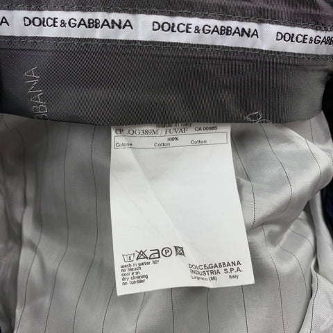 DOLCE & GABBANA Size 36 Navy Textured Corduroy Zip Fly Dress Pants