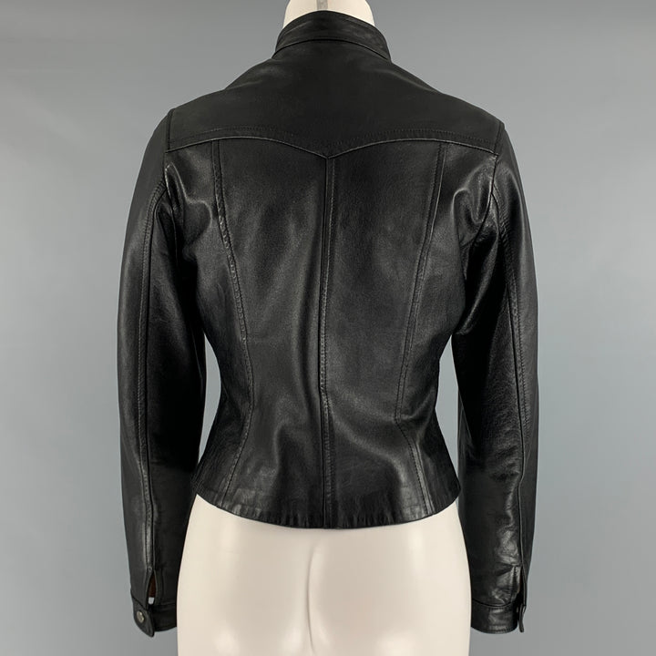 ZIP Size S Black Asymmetrical Jacket