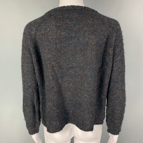 BA&SH Size L Charcoal Acrylic Knitted Blend Cardigan