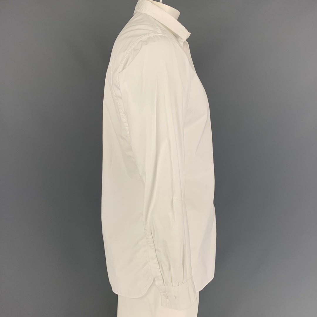 YOHJI YAMAMOTO Size L White Cotton Button Down Long Sleeve Shirt